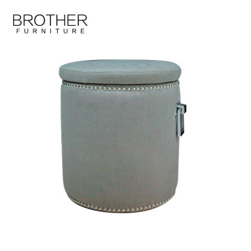 Hotel living room upholstery ottoman furniture stool round ottoman